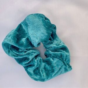 Teal Velvet Scrunchie